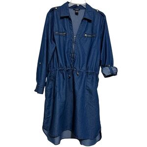 Deja Bleu Blue Denim Dress Western Size 18